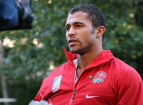 England rugby union national team winger Jason Robinson talks about his international retirement during during a press conference at the team hotel in Neuilly-sur-Seine, near Paris, 21 October 2007, the day after losing 15-6 against South Africa in the Rugby World Cup Final.