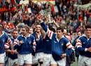 France complete a lap of honour after wining the 1998 Five Nations