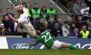 Mike Tindall dives in to score against Ireland