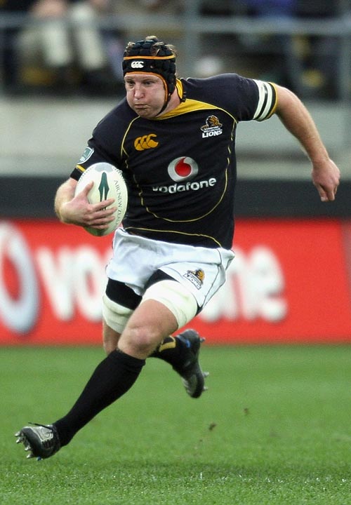 Thomas Waldrom in action for the Wellington Lions in the 2008 New Zealand Cup