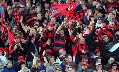 Crusaders fans during the Super 12 final