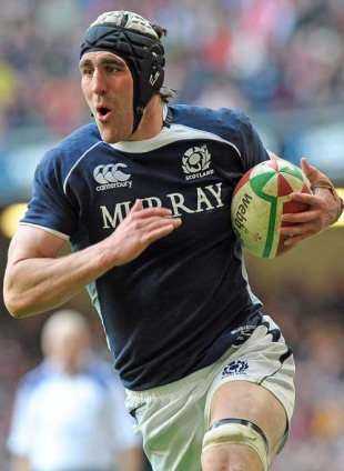 Scotland's Kelly Brown races into space, Wales v Scotland, Six Nations, Millennium Stadium, Cardiff, Wales, February 13, 2010