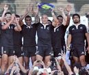 New Zealand celebrate winning the Plate Final at the Adelaide 7s