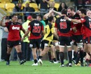 Ti'i Paulo and the Crusaders celebrate their late try