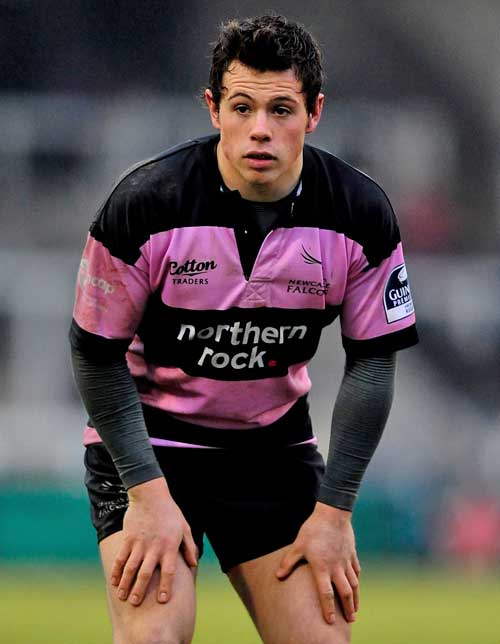 Newcastle fly-half Rob Miller waits for the ball