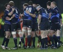 Leinster celebrate their victory over Munster