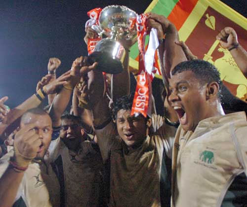 Sri Lanka celebrate capturing the Asian 5 Nations Division I crown