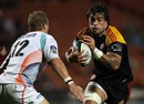 Chiefs back-rower Liam Messam crashes the ball up