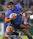 Western Force centre Mitch Inman stretches the Crusaders' defence