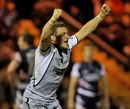 Newcastle's Jimmy Gopperth celebrates landing a match-winning kick
