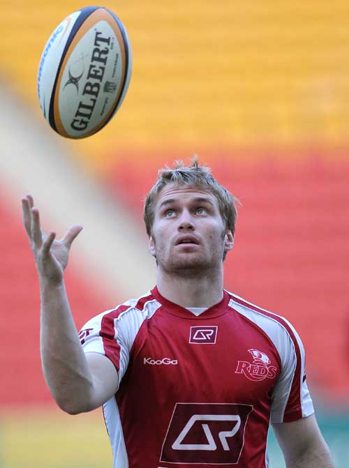 Reds scrum-half Ben Lucas pictured during a training session