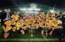 Australia celebrate after clinching Tri Nations title