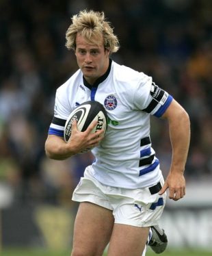 Nick Abendanon of Bath in action during the Guinness Premiership Semi Final match between London Wasps and Bath at Adams Park in High Wycombe, England on May 18, 2008.