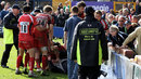 Tempers flare between Worcester players and the crowd