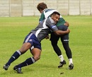 Stormers wing Sireli Naqelevuki launches into a tackle