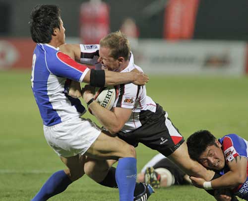 The Arabian Gulf and Korea in action during their Asian Five Nations clash