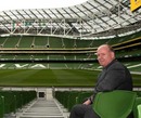 Ireland coach Declan Kidney admires the view at the Aviva Stadium
