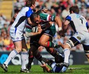 Leicester's Alesana Tuilagi looks to force an opening
