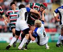 Leicester's Marcus Ayerza takes on the Bath defence