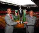 Roger Lewis and Martyn Thomas pose with the Heineken Cup