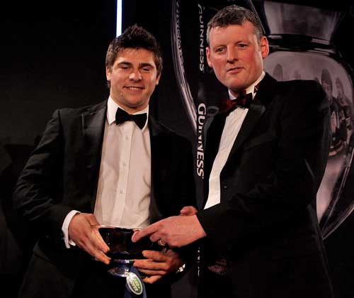 Leicester's Ben Youngs collects the Discovery of the Season award