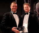 Leeds' Andy Key collects the Director of Rugby of the Year award