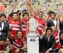 Japan celebrate their Asian Five Nations triumph