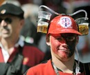 The Toulouse fans get into the spirit of things at Stade de France