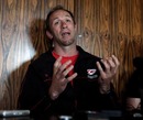Saracens director of rugby Brendan Venter talks to the press