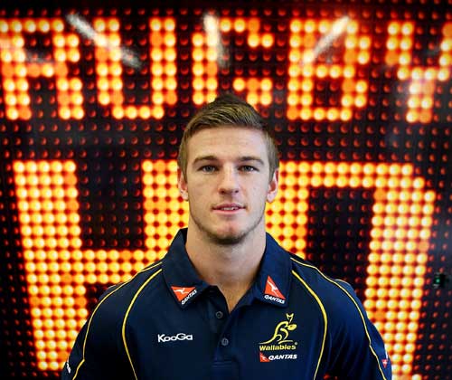 Waratahs centre Rob Horne poses for a photo at the ARU Headquarters 
