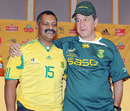 Springboks coach Peter de Villiers and Bafana Bafana coach Carlos Alberto Parreira
