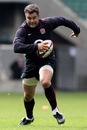 England No.8 Nick Easter in action during a training session