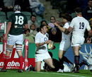 England wing Matt Banahan scores a late try to put England ahead
