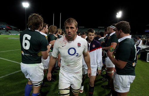 England captain Chris Robshaw leaves the field at the end of the match
