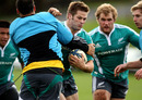 All Blacks captain Richie McCaw goes into contact during the All Blacks training session in New Plymouth