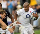 England Saxons wing Tom Varndell stretches the USA defence