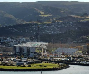 Construction continues on the new Forsyth Barr Stadium, Dunedin, New Zealand, June 16, 2010