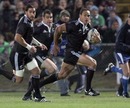 New Zealand Maori wing Hosea Gear breaks away to score their first try