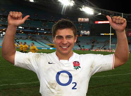 England's Ben Youngs celebrates victory over Australia