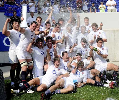 England Saxons celebrate winning the 2010 Churchill Cup