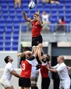Canada's Chauncey O'Toole claims a lineout
