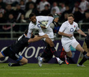 England's Delon Armitage looks for an opening against the New Zealand Maori in Napier