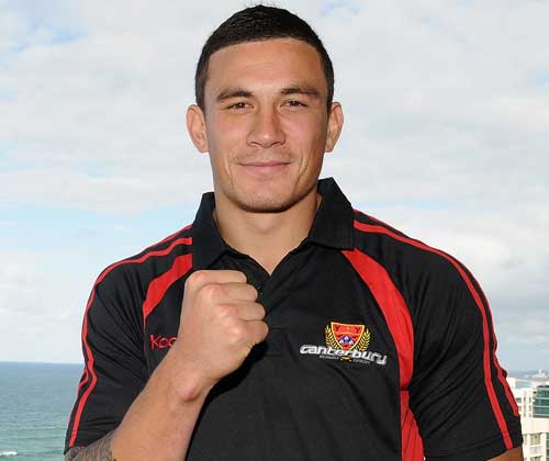 Canterbury signing Sonny Bill Williams poses for the cameras