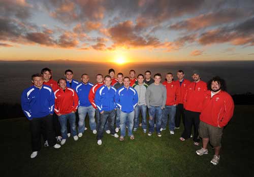 The Wales squad take in the scenery at Boomrock
