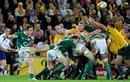 Ireland scrum-half Tomas O'Leary clears his lines