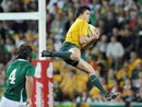Australia wing Adam Ashley-Cooper claims a high ball