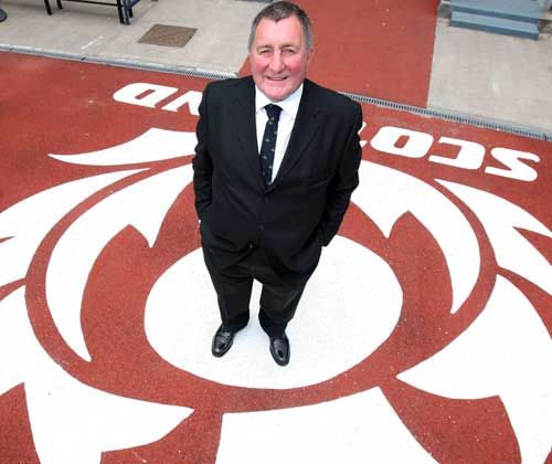 New SRU President Ian McLauchlan poses at Murrayfield