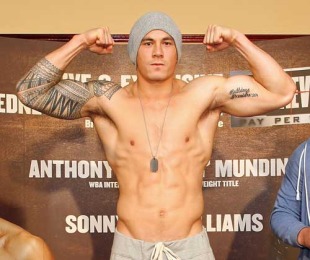 Canterbury centre Sonny Bill Williams weighs in for his second professional fight, Brisbane Entertainment Centre, Brisbane, Australia, June 29, 2010