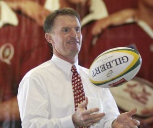 Former Wallabies skipper Andrew Slack is unveiled as Reds coach, Ballymore, Brisbane, Australia, July 4, 2002