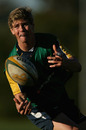 Berrick Barnes spins out a pass during training